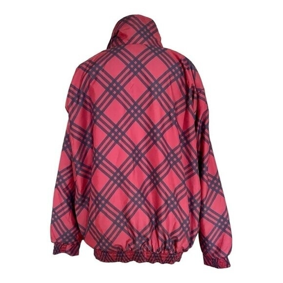 Sunderland Scotland Cygnet Plaid Pullover Windbreaker Jacket Red Blue Womens L - Picture 5 of 7